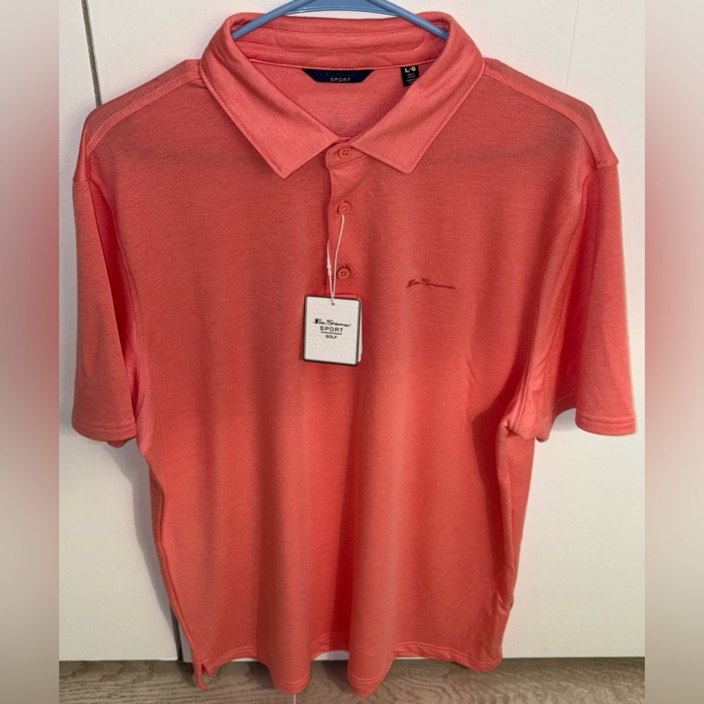 Ben Sherman Golf Men’s Coral Polo Shirt | New with Tag! | Fit For Your Game! ⛳️